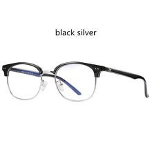 Load image into Gallery viewer, COOLSIR Blue Light Blocking Glasses Anti Blue Light Glasses Metal Frame Computer Goggles HD Reading Flat Mirror UV400