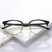 Load image into Gallery viewer, COOLSIR Blue Light Blocking Glasses Anti Blue Light Glasses Metal Frame Computer Goggles HD Reading Flat Mirror UV400