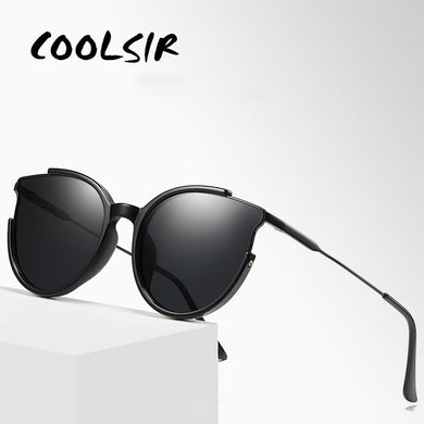 COOLSIR Cat's Eye Sunglasses Female Avant-garde Stylish Polarized UV Tide Lack of Angle Outdoor Glasses