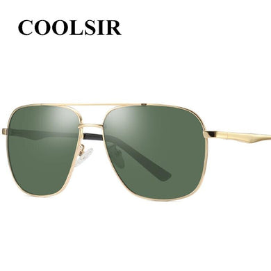 COOLSIR Design Men's Polarized Sunglasses Women Driving Square Frame Polit Sun Glasses Male UV400 Gafas De Sol For Men
