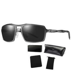 COOLSIR Men's Aluminum Polarized Mens Sunglasses Mirror Sun Glasses Square Goggle Eyewear Accessories For Men Female Gafas Shade