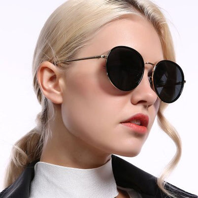 COOLSIR Round Sunglasses Women Polarized Retro Ladies Sun Glasses Black UV400 Driving Glasses 2023 lentes de sol Mujer