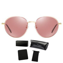 Load image into Gallery viewer, COOLSIR Round Sunglasses Women Polarized Retro Ladies Sun Glasses Black UV400 Driving Glasses 2023 lentes de sol Mujer