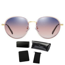 Load image into Gallery viewer, COOLSIR Round Sunglasses Women Polarized Retro Ladies Sun Glasses Black UV400 Driving Glasses 2023 lentes de sol Mujer