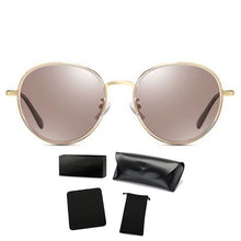 Load image into Gallery viewer, COOLSIR Round Sunglasses Women Polarized Retro Ladies Sun Glasses Black UV400 Driving Glasses 2023 lentes de sol Mujer