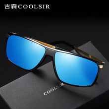 Load image into Gallery viewer, COOLSIR men&#39;s polarized sunglasses classic retro anti-glare polarized glasses metal feet UV driving sunglasses 6104