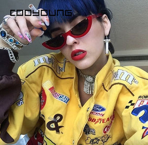 Fashion Cat Eye Style Half Rimless Frame Sunglasses Women Brand Design Gradient Sun Glasses Oculos De Sol