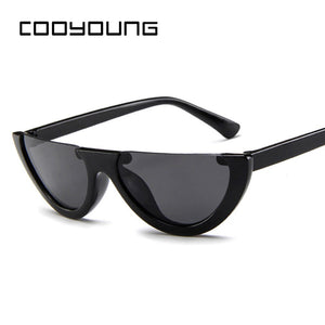 Fashion Cat Eye Style Half Rimless Frame Sunglasses Women Brand Design Gradient Sun Glasses Oculos De Sol