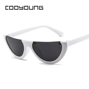 Fashion Cat Eye Style Half Rimless Frame Sunglasses Women Brand Design Gradient Sun Glasses Oculos De Sol