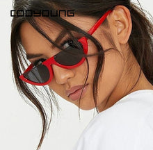 Load image into Gallery viewer, Fashion Cat Eye Style Half Rimless Frame Sunglasses Women Brand Design Gradient Sun Glasses Oculos De Sol