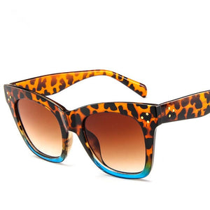 COOYOUNG  Rectangle Sunglasses Women Brand Designer PC Frame Gradient Lens Classic Sun Glasses