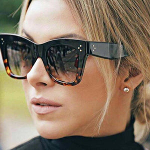 COOYOUNG  Rectangle Sunglasses Women Brand Designer PC Frame Gradient Lens Classic Sun Glasses