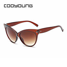 Load image into Gallery viewer, COOYOUNG Women Cat Eye Sunglasses Sexy UV400 Sun Glasses Gradient Lens Plastic Female Eyewear  Sunglasses