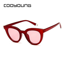 Load image into Gallery viewer, COOYOUNG Cat Eye Sunglasses Women Red Colour Sun Glasses Unisex Brand Design Vintage Shades Oculos UV400