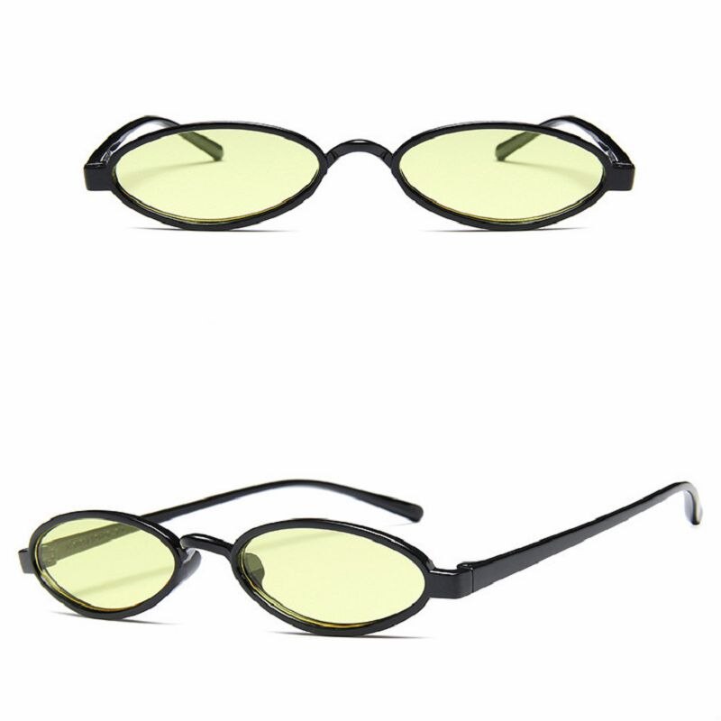 COOYOUNG Occhiali da sole ovali stile retrò da donna Occhiali da sole rotondi vintage con montatura trasparente bianchi rosa rossi femminili 