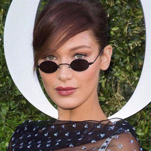 COOYOUNG Oval Retro Style Sunglasses Women Vintage Round Clear Frame White Pink Red Female Sun Glasses