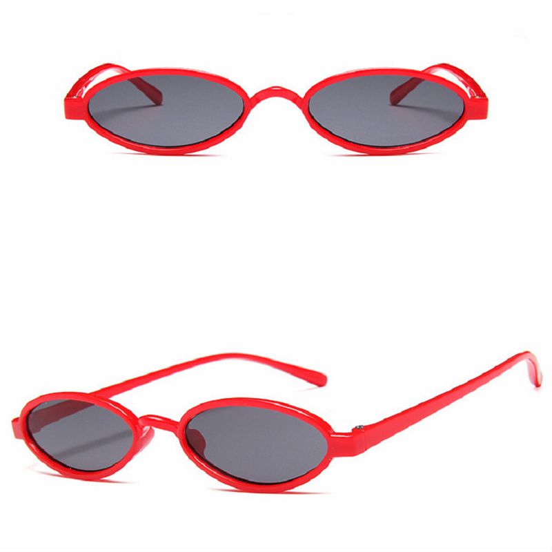 COOYOUNG Occhiali da sole ovali stile retrò da donna Occhiali da sole rotondi vintage con montatura trasparente bianchi rosa rossi femminili 
