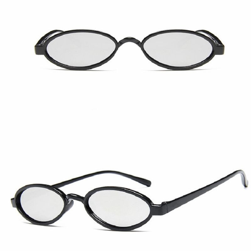 COOYOUNG Occhiali da sole ovali stile retrò da donna Occhiali da sole rotondi vintage con montatura trasparente bianchi rosa rossi femminili 
