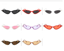 Load image into Gallery viewer, COOYOUNG Women Sexy Cat Eye Sunglasses Brand Designer Small Triangle Vintage Sun Glasses Retro Cateye Eyewear UV400