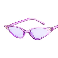 Load image into Gallery viewer, COOYOUNG Women Sexy Cat Eye Sunglasses Brand Designer Small Triangle Vintage Sun Glasses Retro Cateye Eyewear UV400
