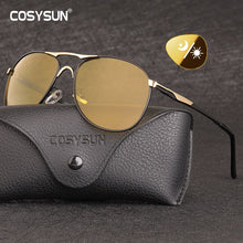 Load image into Gallery viewer, COSYSUN Brand Pilot Sunglasses Men Polarized Driving Photochromic Glasses Women Smart Discoloration Day Night Vision Lenses