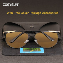 Load image into Gallery viewer, COSYSUN Brand Pilot Sunglasses Men Polarized Driving Photochromic Glasses Women Smart Discoloration Day Night Vision Lenses