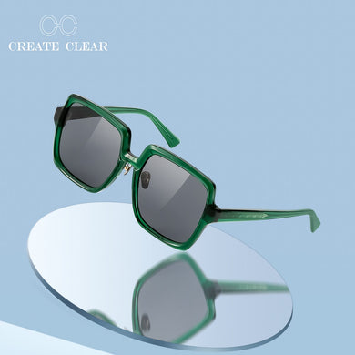 CREATE CLEAR Ladies Sunglasses Square 5 Colors Design Glasses Eye Protection Elegant Frame Trend Street UV Prote