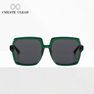 CREATE CLEAR Ladies Sunglasses Square 5 Colors Design Glasses Eye Protection Elegant Frame Trend Street UV Prote