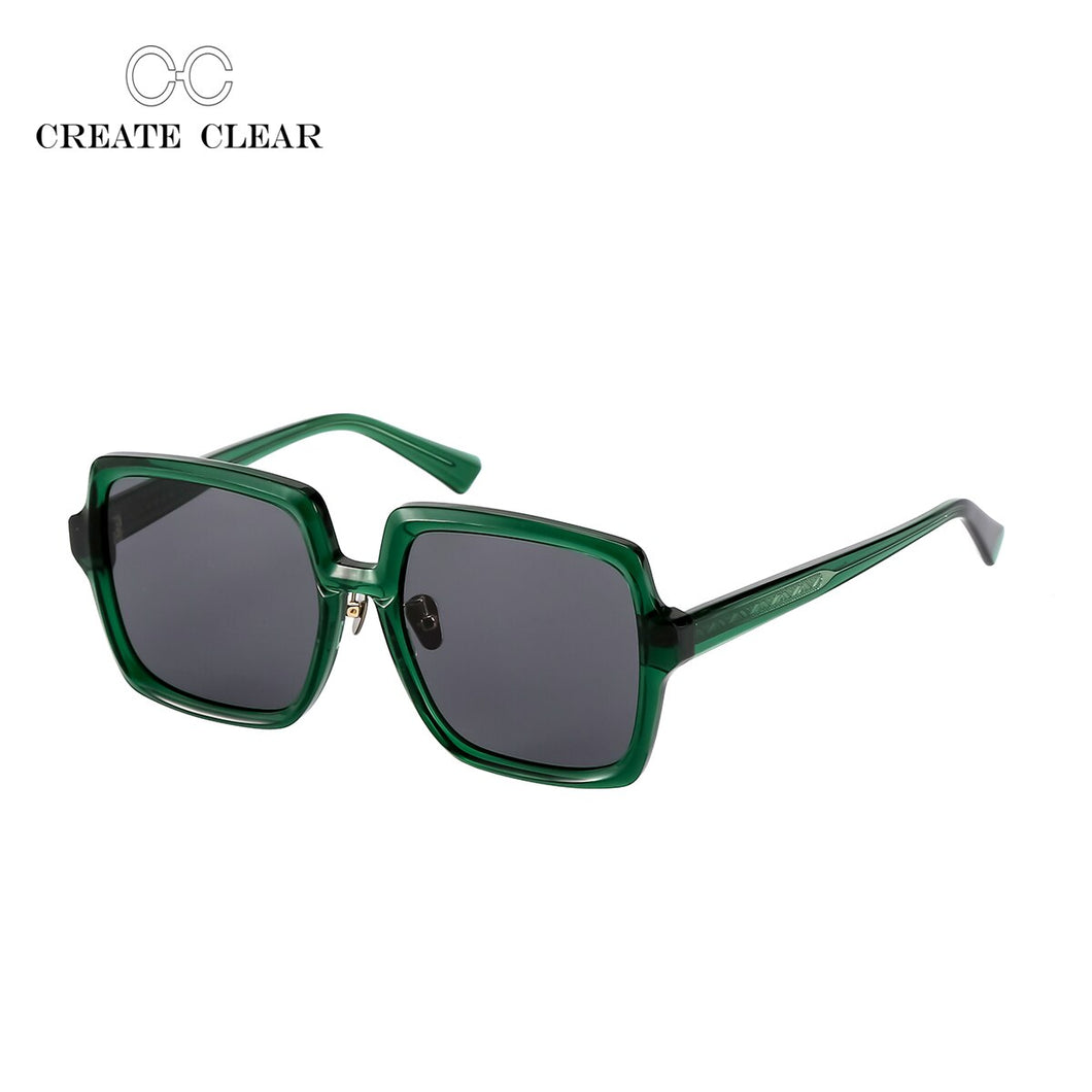 CREATE CLEAR Ladies Sunglasses Square 5 Colors Design Glasses Eye Protection Elegant Frame Trend Street UV Prote