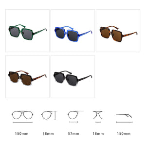 CREATE CLEAR Ladies Sunglasses Square 5 Colors Design Glasses Eye Protection Elegant Frame Trend Street UV Prote