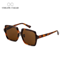 Load image into Gallery viewer, CREATE CLEAR Ladies Sunglasses Square 5 Colors Design Glasses Eye Protection Elegant Frame Trend Street UV Prote