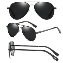 Carica l'immagine nel visualizzatore di Gallery, CRIXALI Pilot Polarized Sunglasses Women Men Metal Frame Vintage Anti-glare Mirror Sun Glasses Male Female UV400 Spring Hinge
