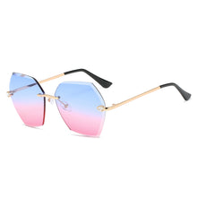 Load image into Gallery viewer, CRIXALIS 2023 Gradient Sunglasses Women Anti-glare Lens Metal Temples  Oversized Rimless Sun Glasses Female UV400