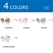 Load image into Gallery viewer, CRIXALIS 2023 Gradient Sunglasses Women Anti-glare Lens Metal Temples  Oversized Rimless Sun Glasses Female UV400