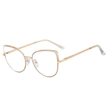Carica l&#39;immagine nel visualizzatore di Gallery, CRIXALIS Cat Eye Blue Light Glasses Women Metal Prescription Reading Eyeglasses Frame Computer Decorative Glasses Female UV400