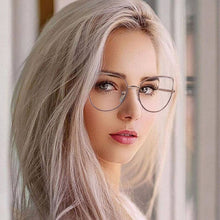 Carica l&#39;immagine nel visualizzatore di Gallery, CRIXALIS Cat Eye Blue Light Glasses Women Metal Prescription Reading Eyeglasses Frame Computer Decorative Glasses Female UV400