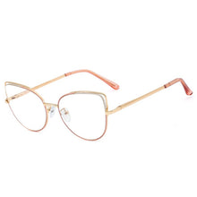 Carica l&#39;immagine nel visualizzatore di Gallery, CRIXALIS Cat Eye Blue Light Glasses Women Metal Prescription Reading Eyeglasses Frame Computer Decorative Glasses Female UV400