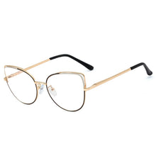 Carica l&#39;immagine nel visualizzatore di Gallery, CRIXALIS Cat Eye Blue Light Glasses Women Metal Prescription Reading Eyeglasses Frame Computer Decorative Glasses Female UV400