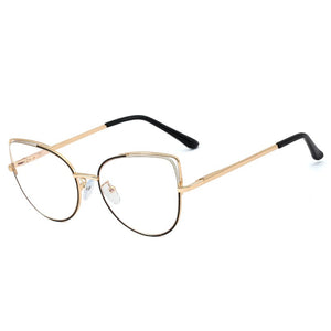 CRIXALIS Cat Eye Blue Light Glasses Women Metal Prescription Reading Eyeglasses Frame Computer Decorative Glasses Female UV400