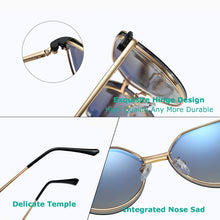 Carica l'immagine nel visualizzatore di Gallery, CRIXALIS Cat eye Metal Anti Blue Light Sun Glasses For Women Polarized Flip-on Sunglasses Men Lady UV400 lunette de soleil femme