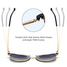 Carica l'immagine nel visualizzatore di Gallery, CRIXALIS Cat eye Metal Anti Blue Light Sun Glasses For Women Polarized Flip-on Sunglasses Men Lady UV400 lunette de soleil femme