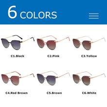 Carica l'immagine nel visualizzatore di Gallery, CRIXALIS Cat eye Metal Anti Blue Light Sun Glasses For Women Polarized Flip-on Sunglasses Men Lady UV400 lunette de soleil femme
