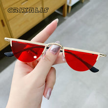 Load image into Gallery viewer, CRIXALIS Classic Half Frame Sunglasses Women Semicircle Sun Glasses Ladies Vintage Trend Shades Female UV400 zonnebril dames