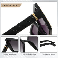 Load image into Gallery viewer, CRIXALIS Classic Trend Gradient Sunglasses For Women Oversized Square Sun Glasses Female  Brand Shades Ladies UV400