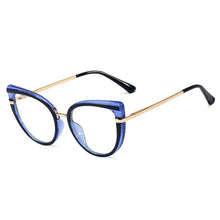 Load image into Gallery viewer, Cat Eye Anti Blue Light Optical Glasses Women Prescription Myopia Eyeglass Frame Ladies Clear Computer Glasses