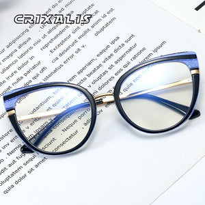 Cat Eye Anti Blue Light Optical Glasses Women Prescription Myopia Eyeglass Frame Ladies Clear Computer Glasses