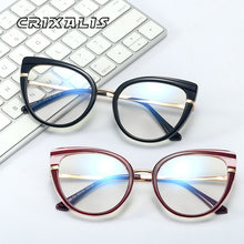 Load image into Gallery viewer, Cat Eye Anti Blue Light Optical Glasses Women Prescription Myopia Eyeglass Frame Ladies Clear Computer Glasses