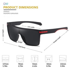 Load image into Gallery viewer, CRIXALIS Polarized Sunglasses For Men Square Oversized Anti Glare Driver Mirror Sun Glasses Women UV400 Goggles Male