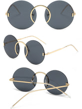 Load image into Gallery viewer, CRIXALIS Rimless Sunglasses Women 2023 Oversized Round Sun Glasses For Female Classic Gothic Shades Ladies UV400