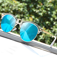 Load image into Gallery viewer, CRIXALIS Round Women Sunglasses  Brand Design Pink Mirror Sun Glasses Female zonnebril dames UV400 Eyewear Ladies